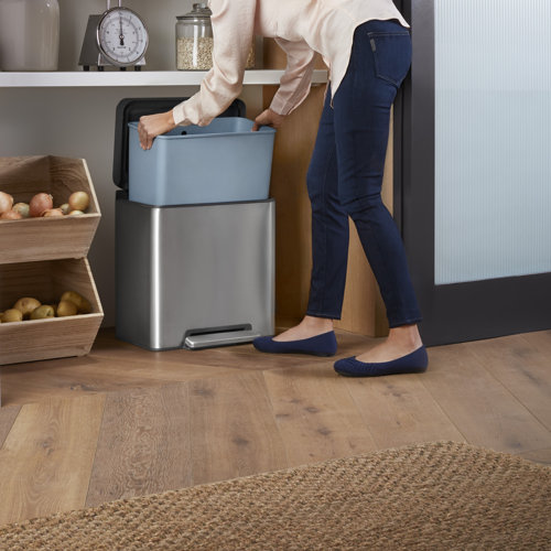 Kohler 8Gallon Compact Stainless Steel Step Trash Can & Reviews Wayfair